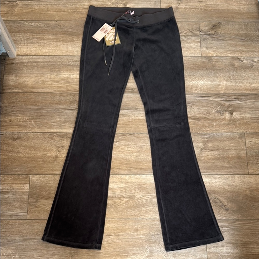 Juicy Couture Dark Gray Velour Flare Pants